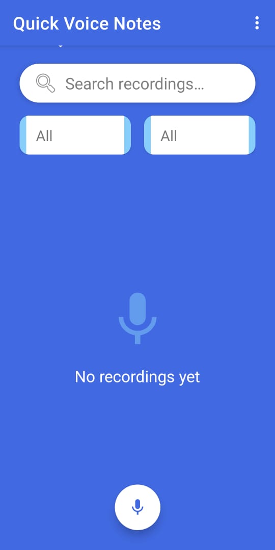 Quick Voice Notes App Screenshot